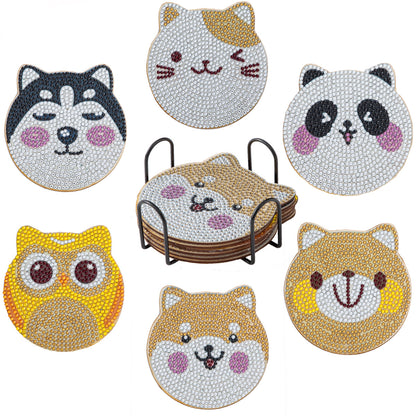 Slonkaz™ DIY Diamond Painting Coaster Kits (Set of 6)