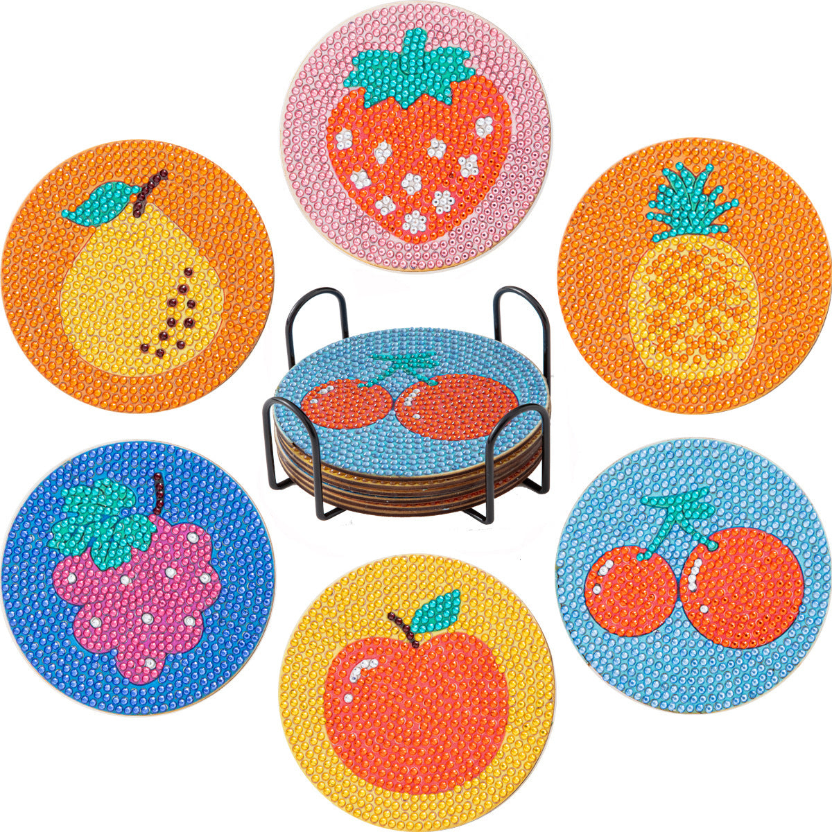 Slonkaz™ DIY Diamond Painting Coaster Kits (Set of 6)