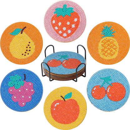 Slonkaz™ DIY Diamond Painting Coaster Kits (Set of 6)