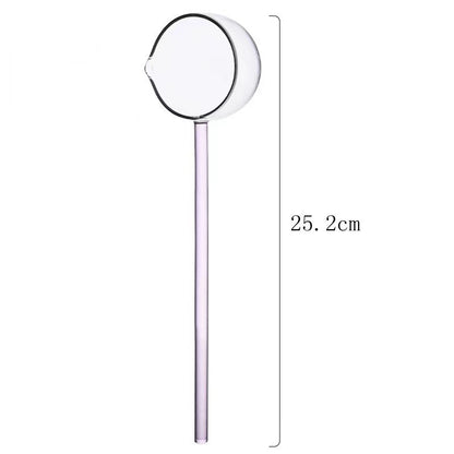 Slonkaz™ Stove-Top Glass Melting Spoon for Butter, Honey & Chocolate — Heat, Melt & Pour Cleanly Over Open Flame