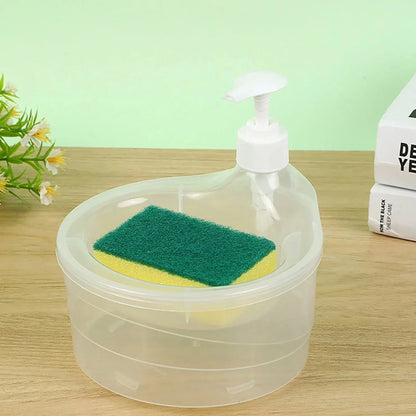 Slonkaz™ Premium Dish Soap Dispenser – One-Hand Press, Refillable & Mess-Free + Free Sponge Included