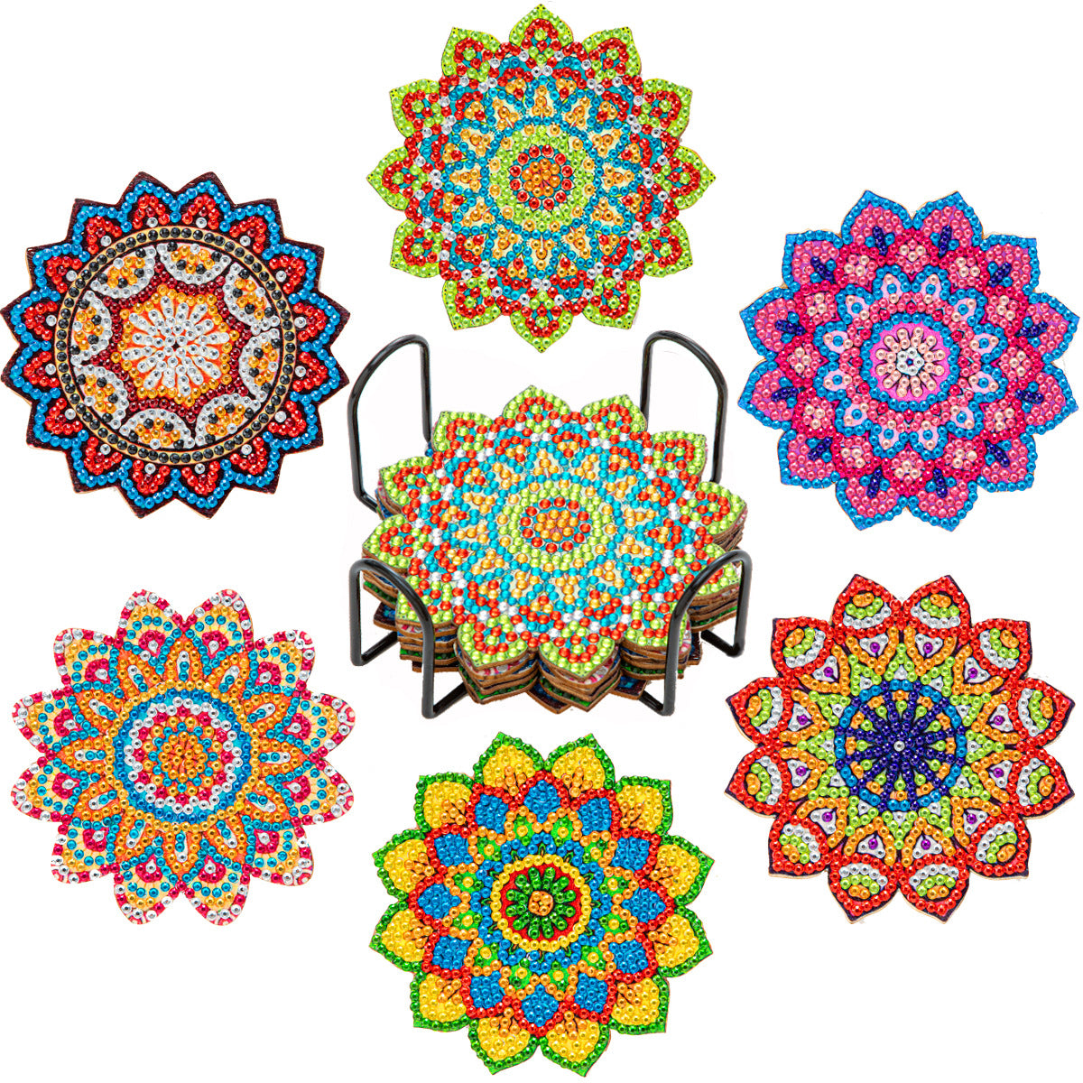 Slonkaz™ DIY Diamond Painting Coaster Kits (Set of 6)