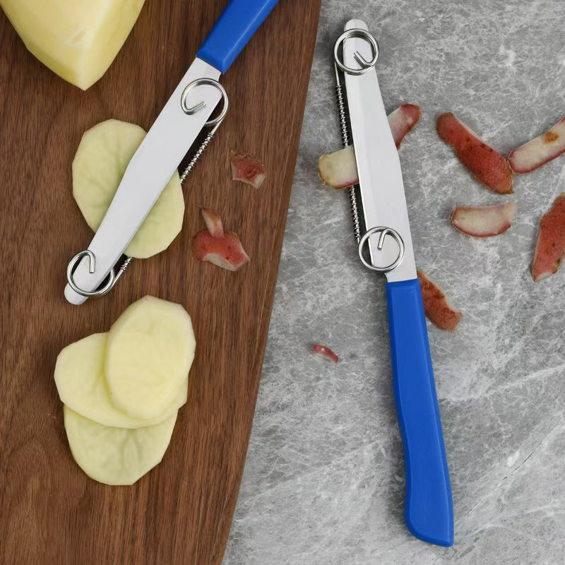 Slonkaz™ 2-in-1 Kitchen Knife & Peeler – Switch Between Cutting & Peeling in Seconds
