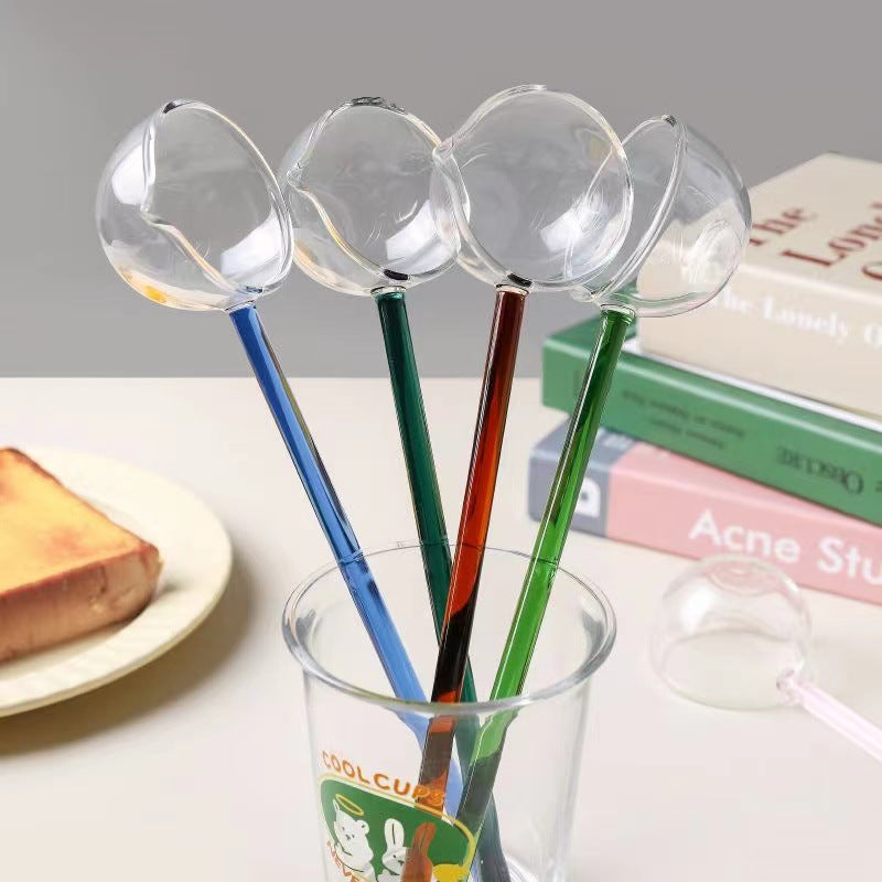 Slonkaz™ Stove-Top Glass Melting Spoon for Butter, Honey & Chocolate — Heat, Melt & Pour Cleanly Over Open Flame