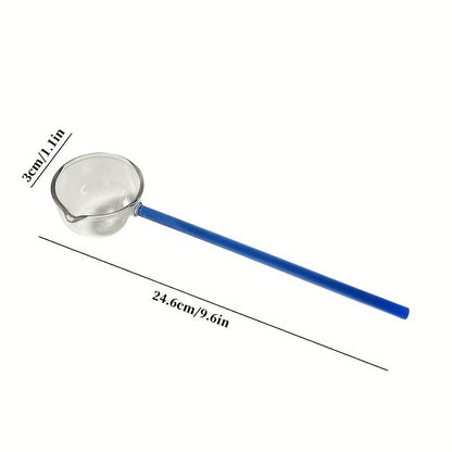 Slonkaz™ Stove-Top Glass Melting Spoon for Butter, Honey & Chocolate — Heat, Melt & Pour Cleanly Over Open Flame