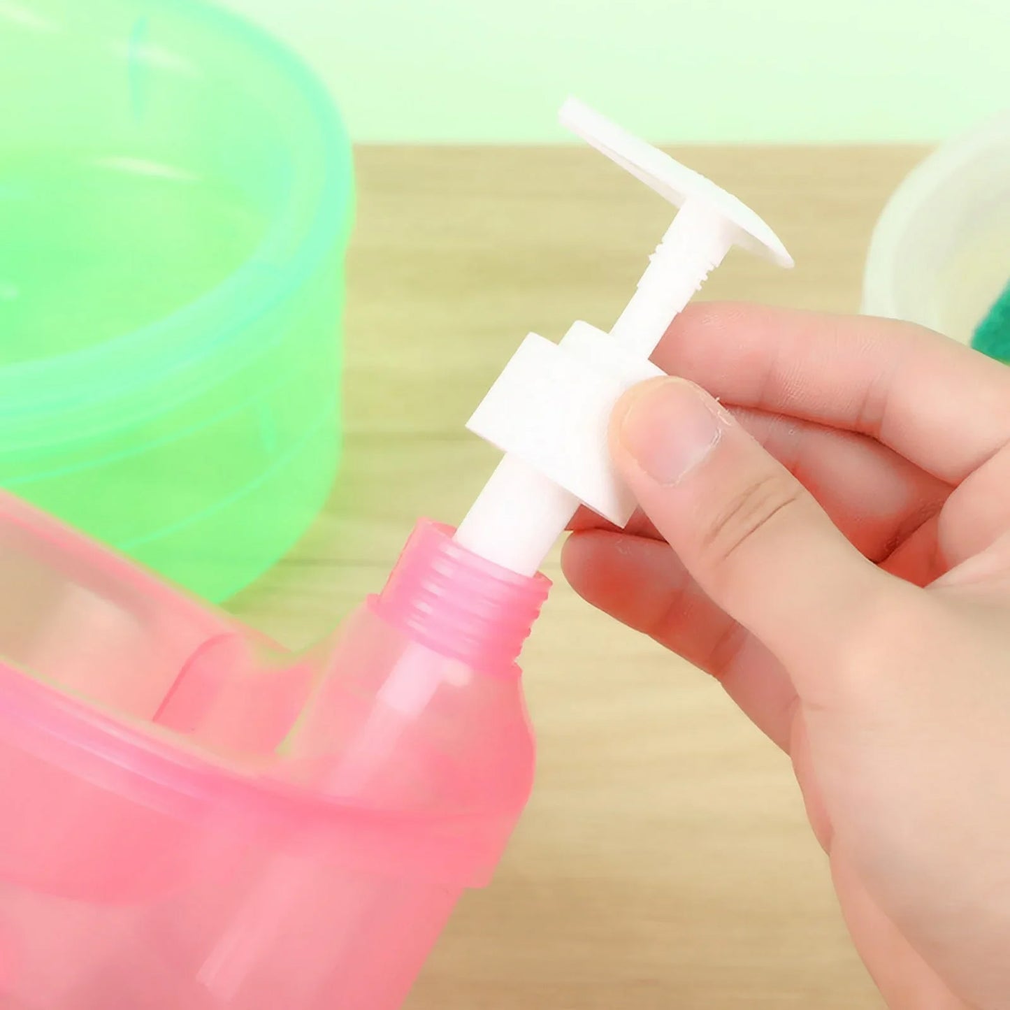 Slonkaz™ Premium Dish Soap Dispenser – One-Hand Press, Refillable & Mess-Free + Free Sponge Included