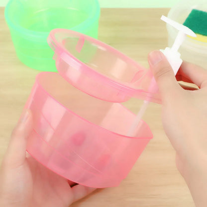 Slonkaz™ Premium Dish Soap Dispenser – One-Hand Press, Refillable & Mess-Free + Free Sponge Included