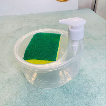 Slonkaz™ Premium Dish Soap Dispenser – One-Hand Press, Refillable & Mess-Free + Free Sponge Included