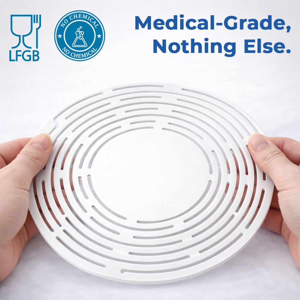 Slonkaz™ 2-in-1 Zero-Void™ Silicone Mesh Bag & Heat-Resistant Trivet Mat for Hot Bowls (EU)