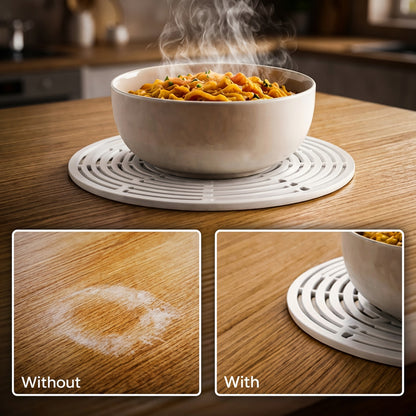 Slonkaz™ 2-in-1 Zero-Void™ Silicone Mesh Bag & Heat-Resistant Trivet Mat for Hot Bowls