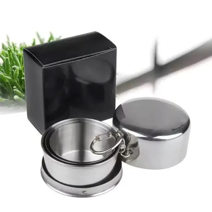 Slonkaz™ Collapsible Stainless Steel Travel Cup – Fold & Go Anywhere