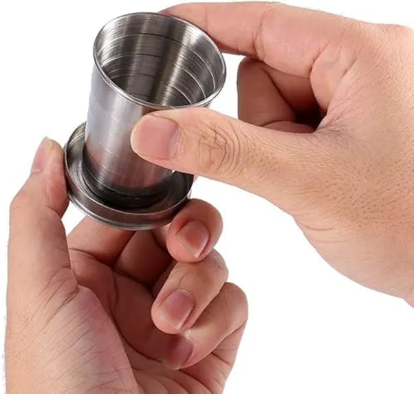 Slonkaz™ Collapsible Stainless Steel Travel Cup – Fold & Go Anywhere
