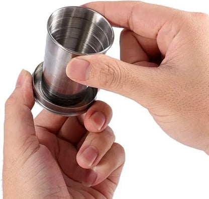 Slonkaz™ Collapsible Stainless Steel Travel Cup – Fold & Go Anywhere