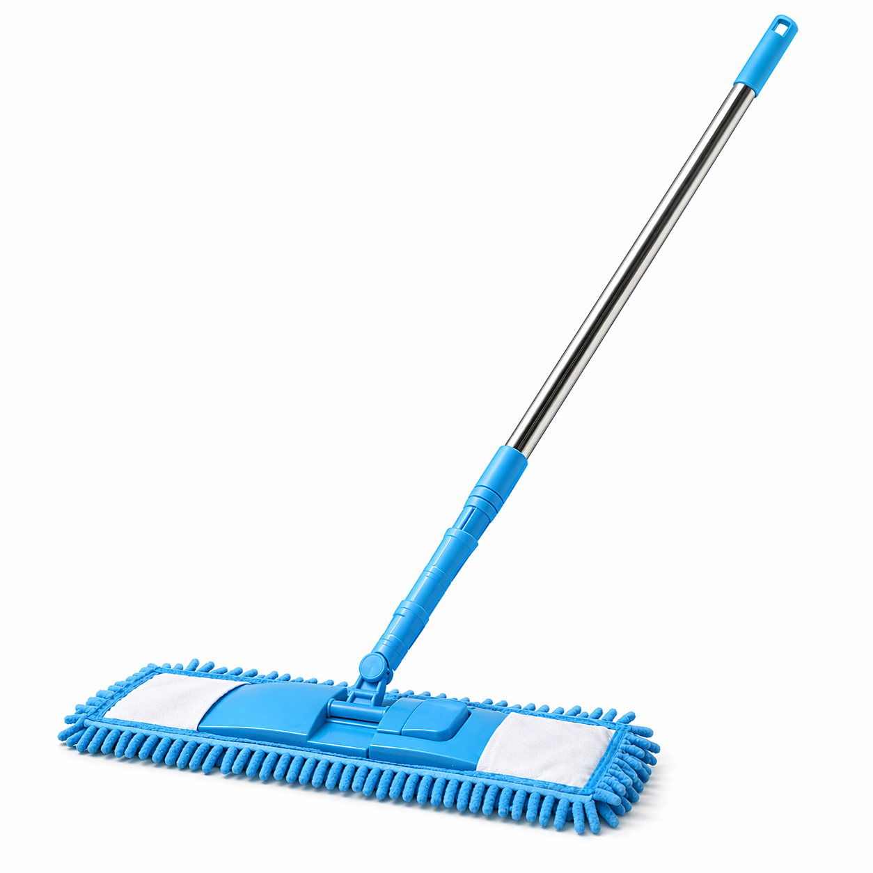 Slonkaz™ Detachable Coral Fleece Flat Mop with Stainless Steel Handle