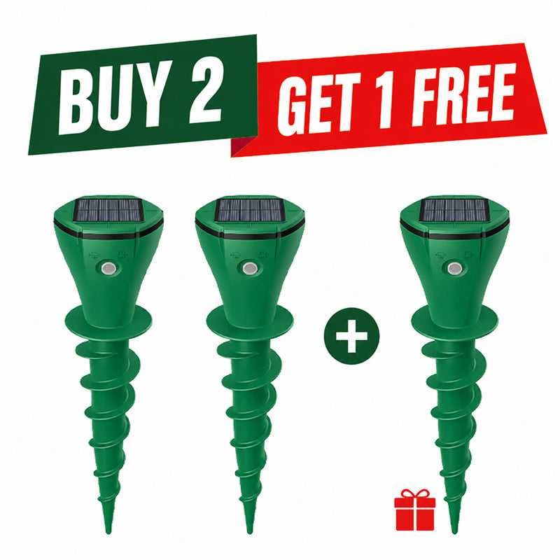 💥Hot Sale 50% OFF☘️ Solar Powered Waterproof Screw Mole Repellent