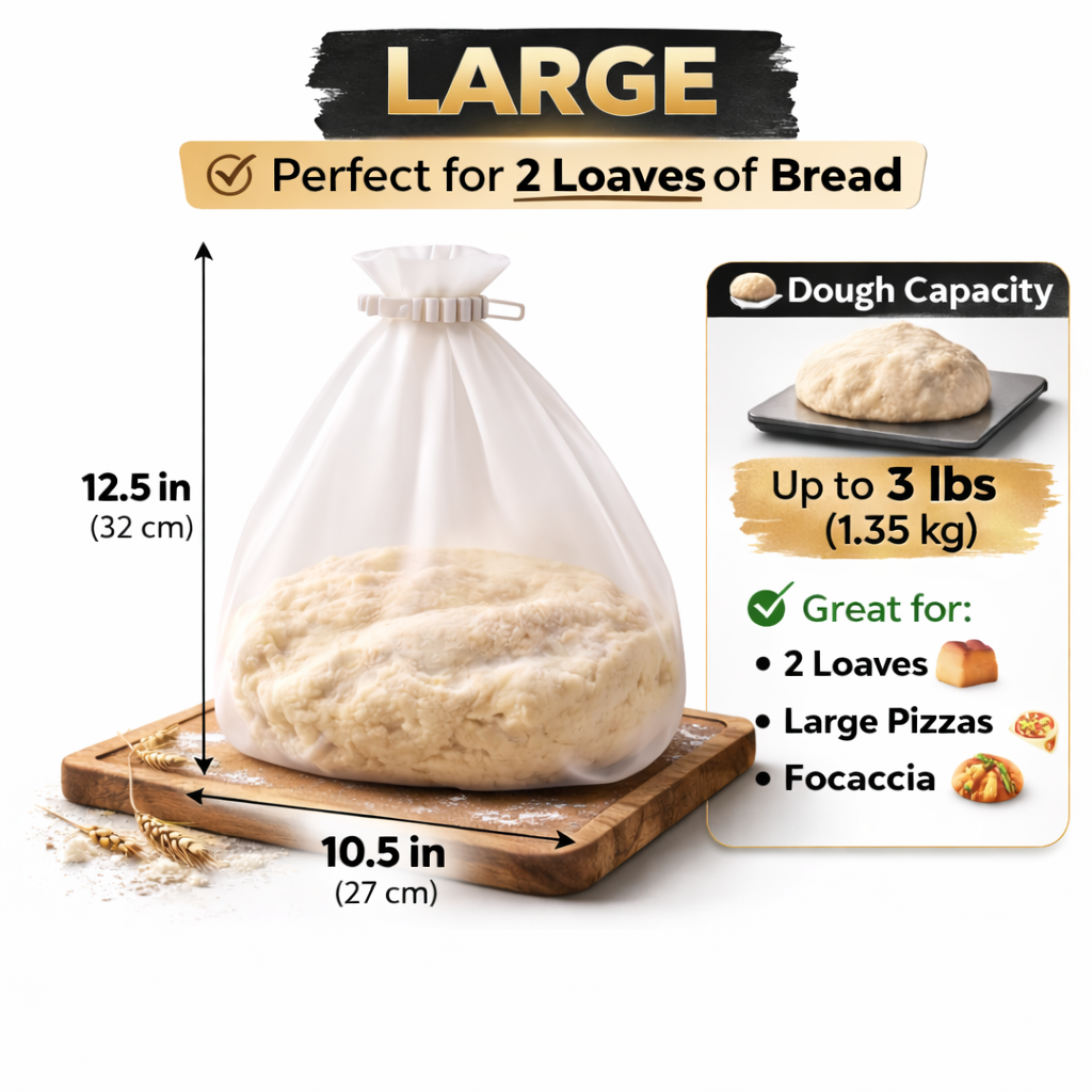 Slonkaz™ Food Grade Silicone Dough Mixing Bags (Offer)
