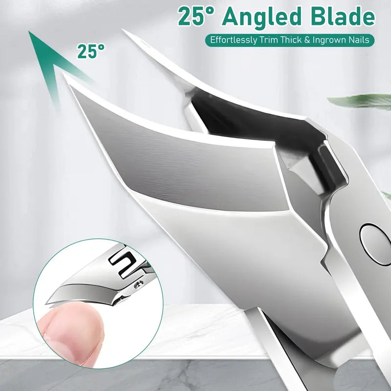 Aovego® Eagle Beak Beveled Nail Clippers with Anti-Splash Design