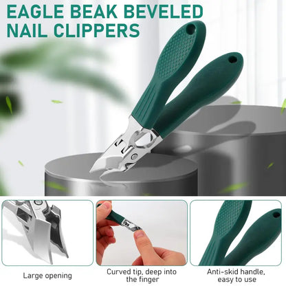 Aovego® Eagle Beak Beveled Nail Clippers with Anti-Splash Design