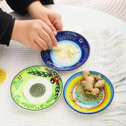 Slonkaz™ Handmade Ceramic Ginger & Garlic Grater – Fine Grinder for Fruits, Spices & Fresh Flavor