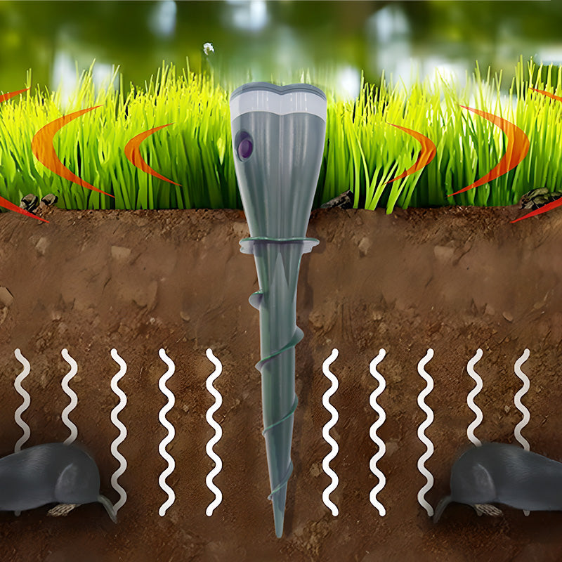 🔥Hot Sale 50% OFF☘️ Solar Powered Waterproof Screw Mole Repellent (offer)