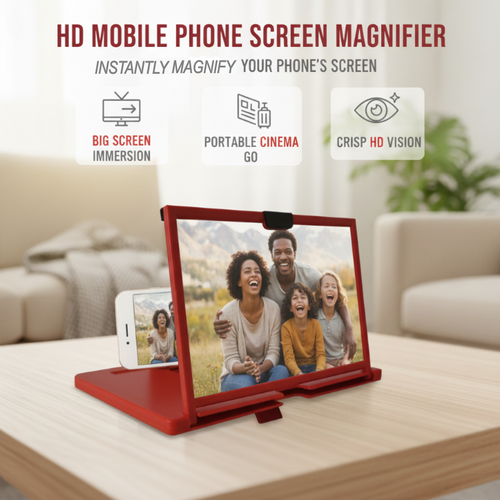 Slonkaz™ HD Phone Magnifier for Easier Viewing ✨ Ease Eye Strain, Make Screen “Bigger”