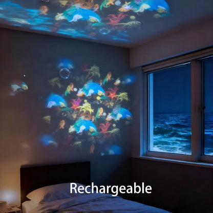 🌊 Slonkaz™ Dynamic Rotating LED Projector Light