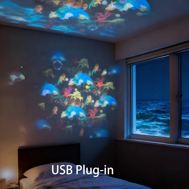 🌊 Slonkaz™ Dynamic Rotating LED Projector Light