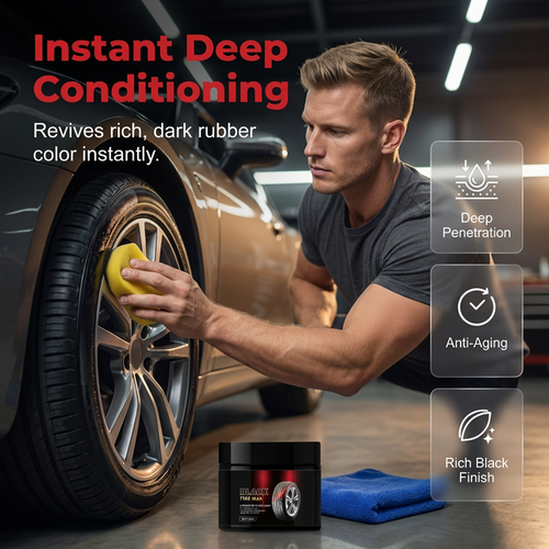 🚗LAST DAY BUY 1 GET 1 FREE! ✨ Car Tire & Plastic Trim Renewal Paste – Restores Shine, Prevents Cracking & Easy Application 🛞