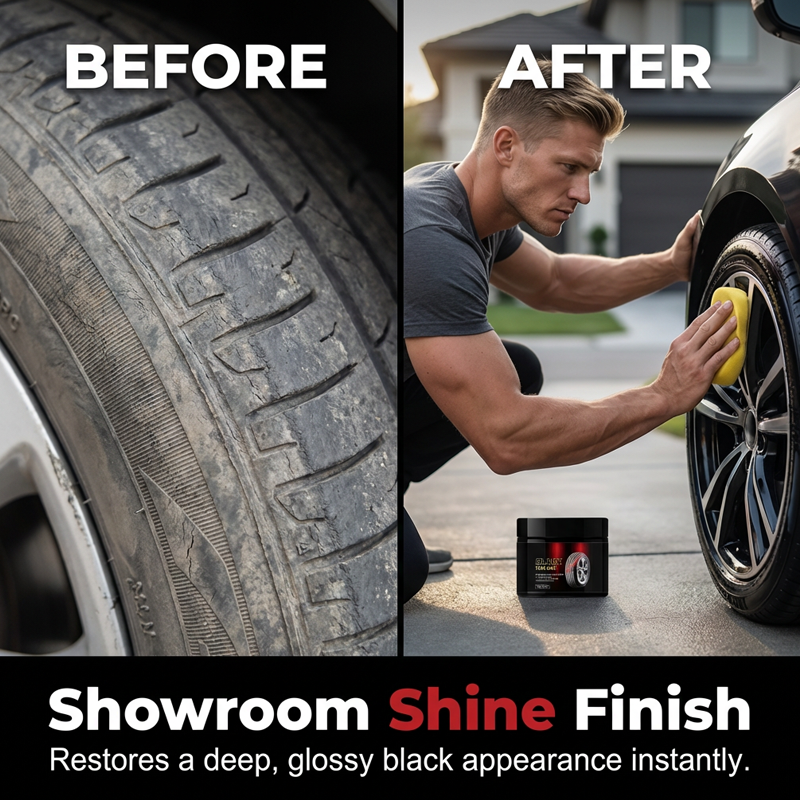 🚗LAST DAY BUY 1 GET 1 FREE! ✨ Car Tire & Plastic Trim Renewal Paste – Restores Shine, Prevents Cracking & Easy Application 🛞